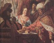 Jan lievens The Feast of Esther (mk33) oil painting